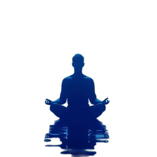 staff, blue, man, sits transparent PNG cut-out