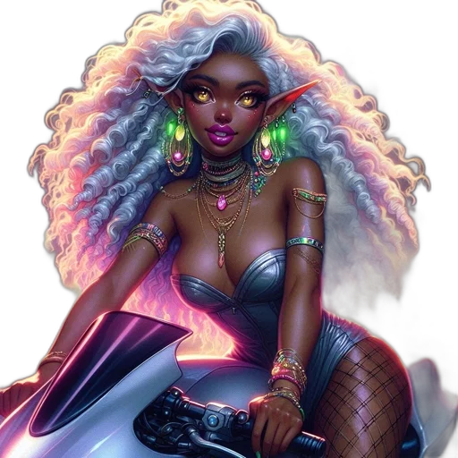 fantasy art, concept art, cyberpunk, comic book art transparent PNG cut-out