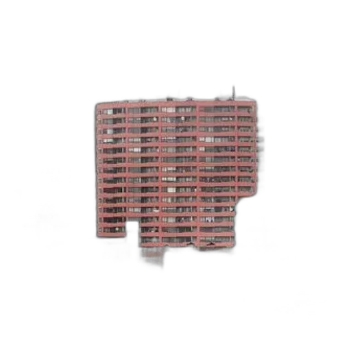 building, furniture, 3d render, red transparent PNG cut-out