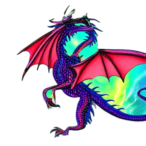dragon, staff, fantasy art, pixel art transparent PNG cut-out