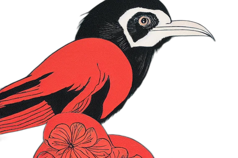 animal, flower, red, beautiful transparent PNG cut-out