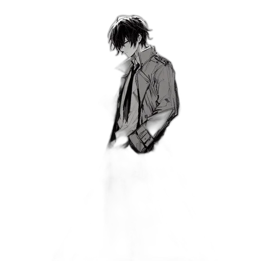 jacket, hair, animal, staff transparent PNG cut-out