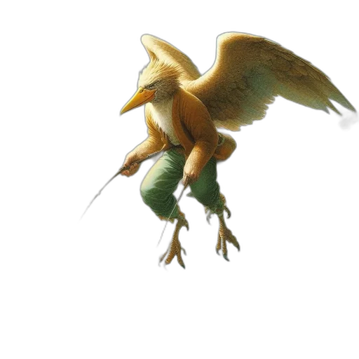 dragon, creature, animal, staff transparent PNG cut-out