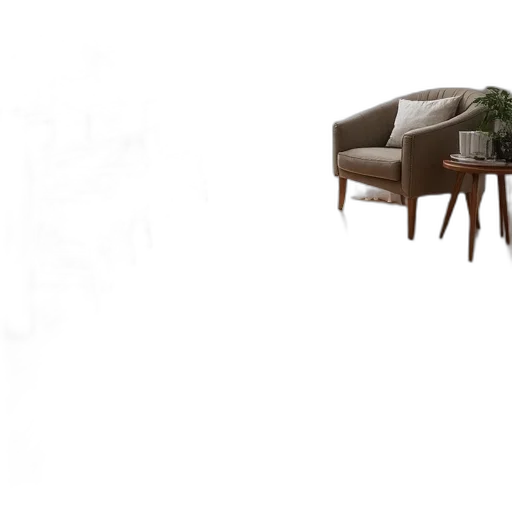 furniture, 3d render, photorealistic, concept art transparent PNG cut-out