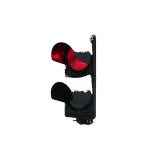 snow-covered, traffic, light, displaying transparent PNG cut-out