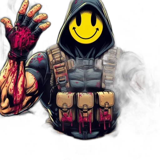 jacket, mask, comic book art, concept art transparent PNG cut-out