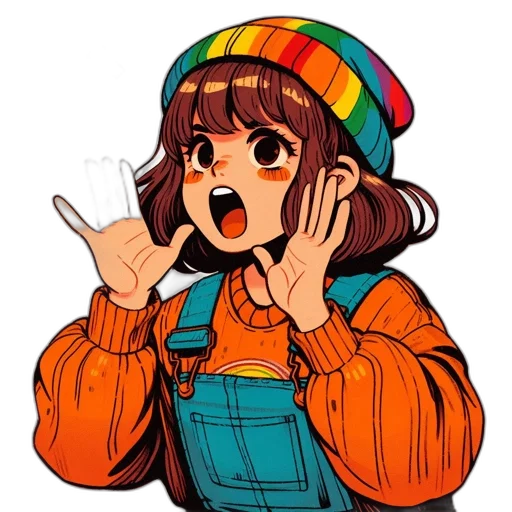 hat, jacket, staff, pixel art transparent PNG cut-out