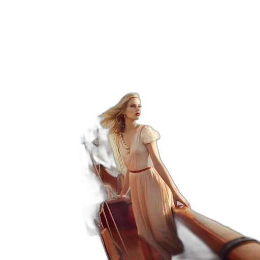 dress, shoes, hair, furniture transparent PNG cut-out