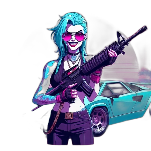 weapon, car, concept art, cyberpunk transparent PNG cut-out