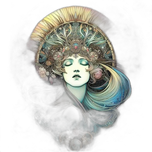 mask, crown, face, hair transparent PNG cut-out