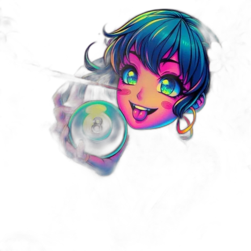 face, jewelry, mask, vaporwave transparent PNG cut-out