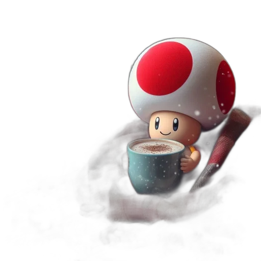 hat, staff, robot, 3d render transparent PNG cut-out