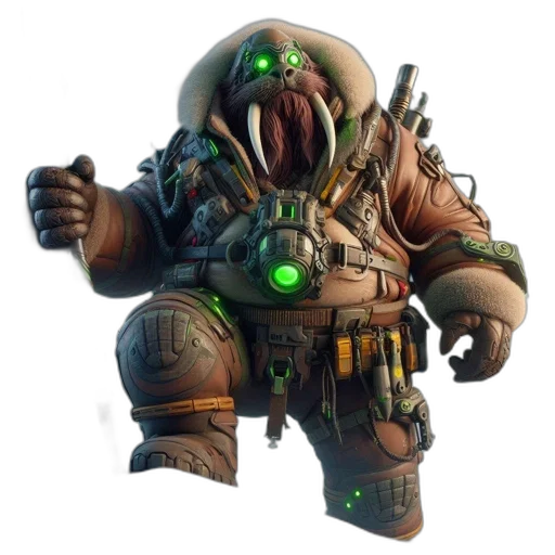 creature, weapon, robot, staff transparent PNG cut-out