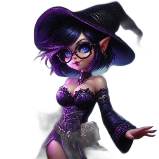 dress, hat, staff, fantasy art transparent PNG cut-out