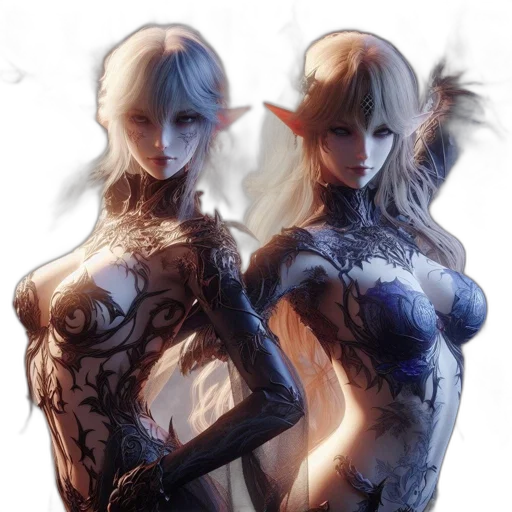 dress, concept art, fantasy art, 3d render transparent PNG cut-out