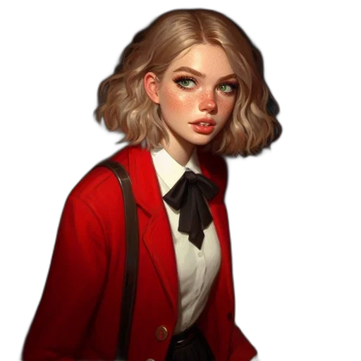 staff, jacket, face, dress transparent PNG cut-out