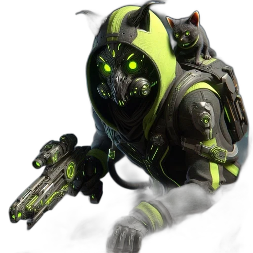 robot, weapon, creature, mask transparent PNG cut-out
