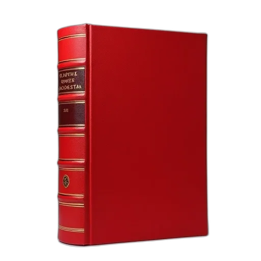 3d render, red, book, gold transparent PNG cut-out