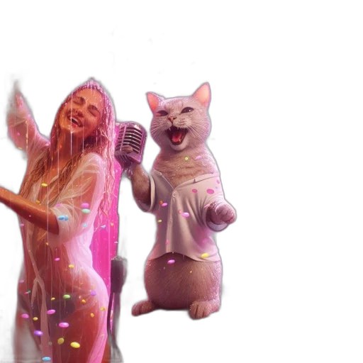 3d render, concept art, vaporwave, photorealistic transparent PNG cut-out