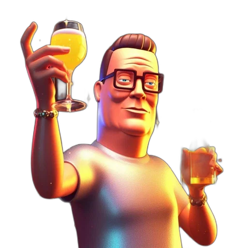 robot, bottle, 3d render, cartoon transparent PNG cut-out