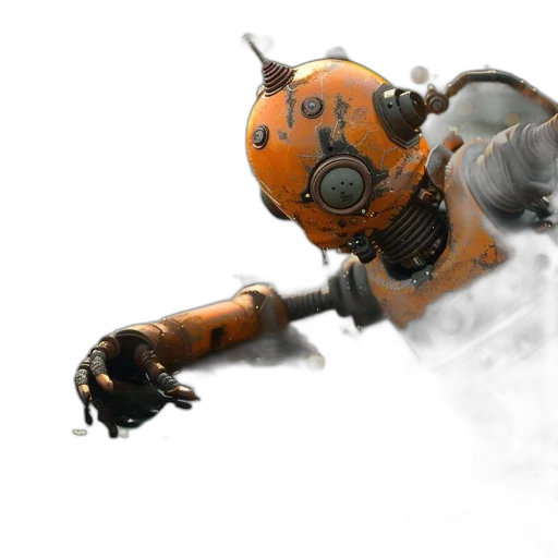 robot, weapon, staff, creature transparent PNG cut-out