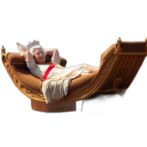 furniture, crown, staff, 3d render transparent PNG cut-out