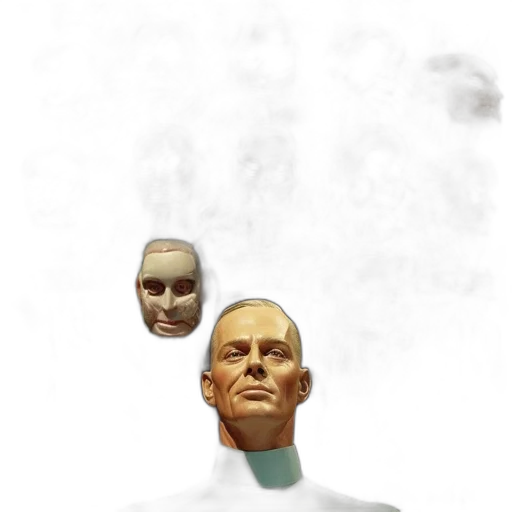 mask, face, staff, robot transparent PNG cut-out