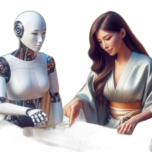 robot, concept art, fantasy art, photorealistic transparent PNG cut-out