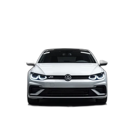 car, photorealistic, white, volkswagen transparent PNG cut-out