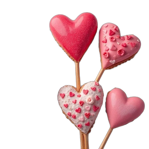 3d render, piece, valentine, heart transparent PNG cut-out