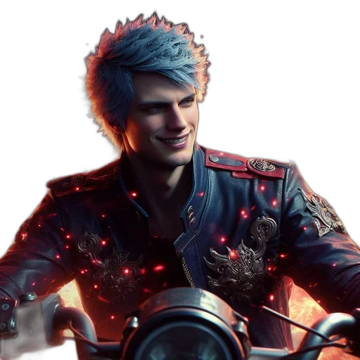 jacket, weapon, concept art, cyberpunk transparent PNG cut-out
