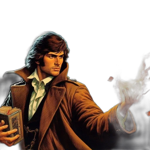 jacket, comic book art, concept art, fire transparent PNG cut-out