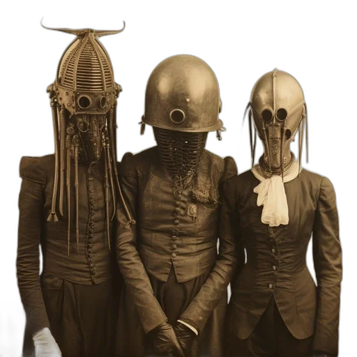 mask, staff, hat, dress transparent PNG cut-out