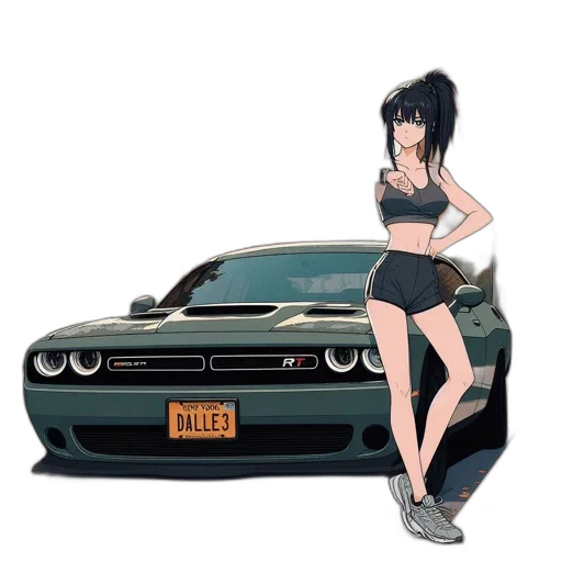 car, weapon, dress, anime transparent PNG cut-out