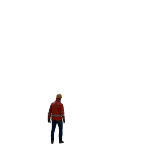 jacket, robot, staff, hair transparent PNG cut-out