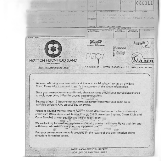 confirmation, letter, hyatt, hilton transparent PNG cut-out