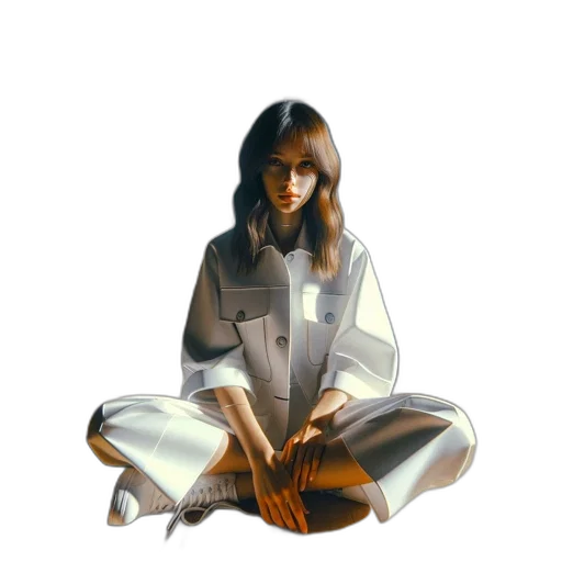 dress, jacket, jewelry, face transparent PNG cut-out