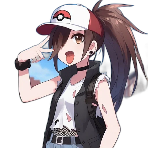 bottle, hat, staff, anime transparent PNG cut-out