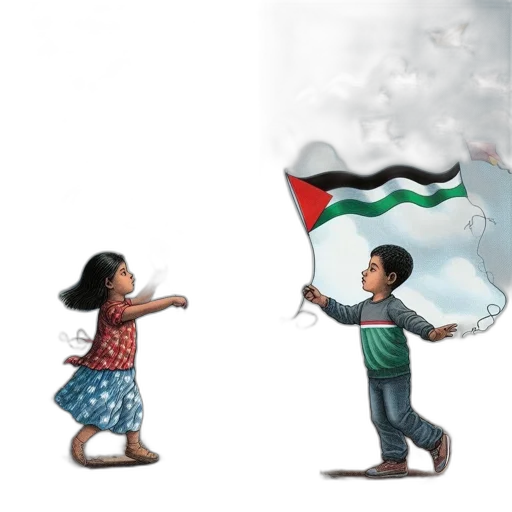concept art, rain, two, children transparent PNG cut-out