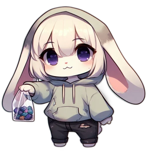 jacket, staff, creature, anime transparent PNG cut-out