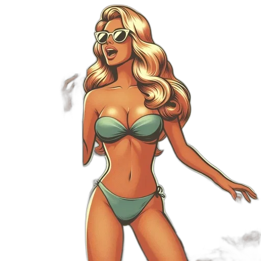 comic book art, concept art, cartoon, fantasy art transparent PNG cut-out