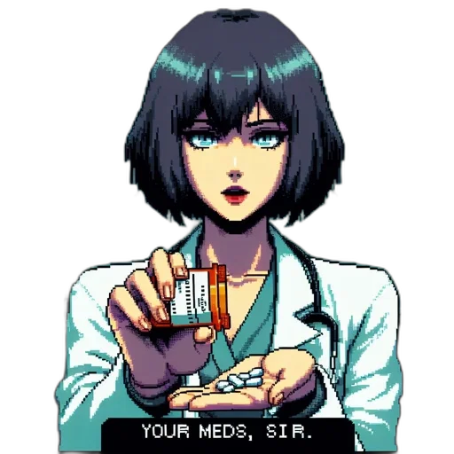 pixel art, vaporwave, cyberpunk, anime transparent PNG cut-out