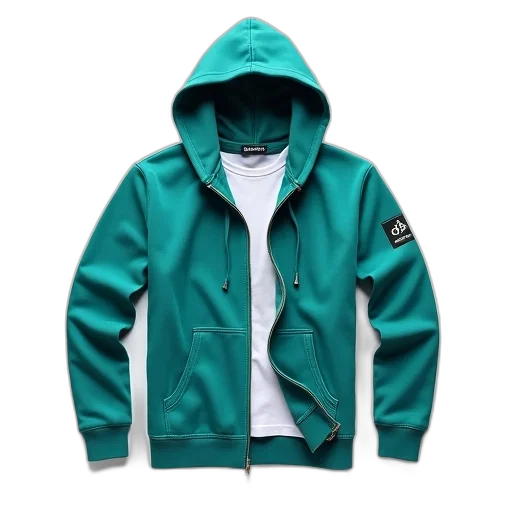 jacket, vaporwave, green, pastel transparent PNG cut-out
