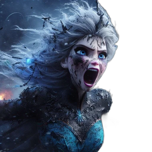face, concept art, fantasy art, comic book art transparent PNG cut-out