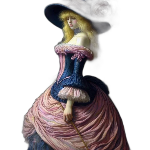 dress, hat, mask, face transparent PNG cut-out