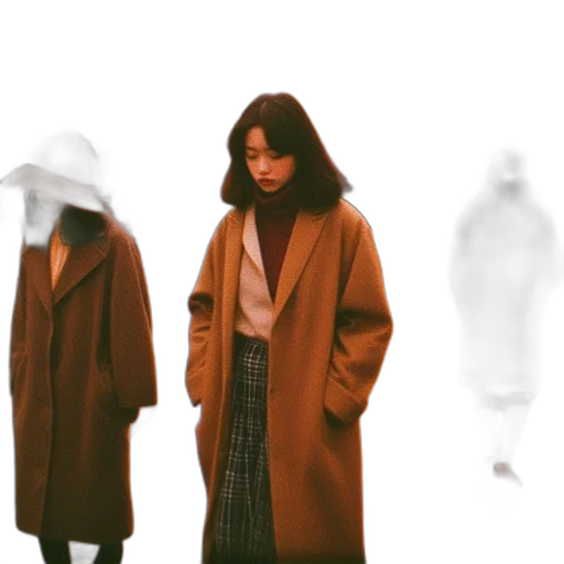 jacket, dress, mask, creature transparent PNG cut-out