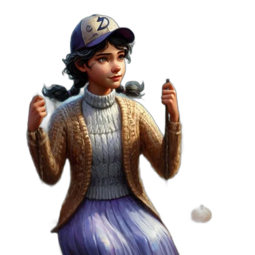 hat, staff, jewelry, concept art transparent PNG cut-out