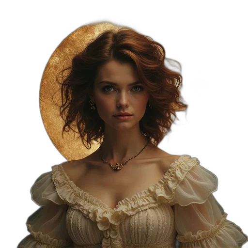 dress, jewelry, crown, face transparent PNG cut-out
