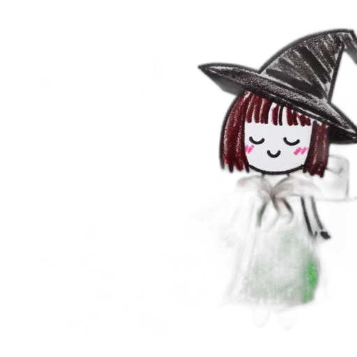 hat, dress, creature, staff transparent PNG cut-out