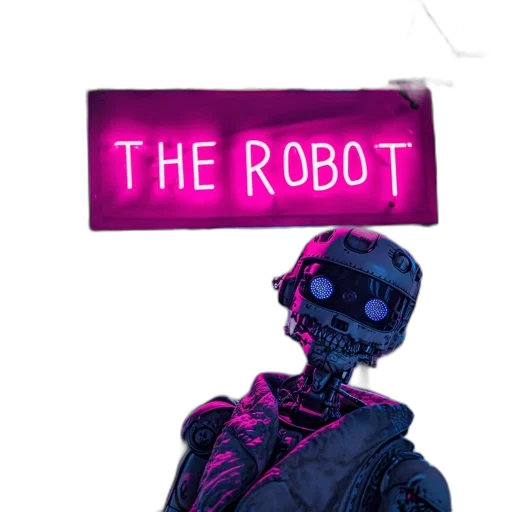 robot, jacket, weapon, creature transparent PNG cut-out